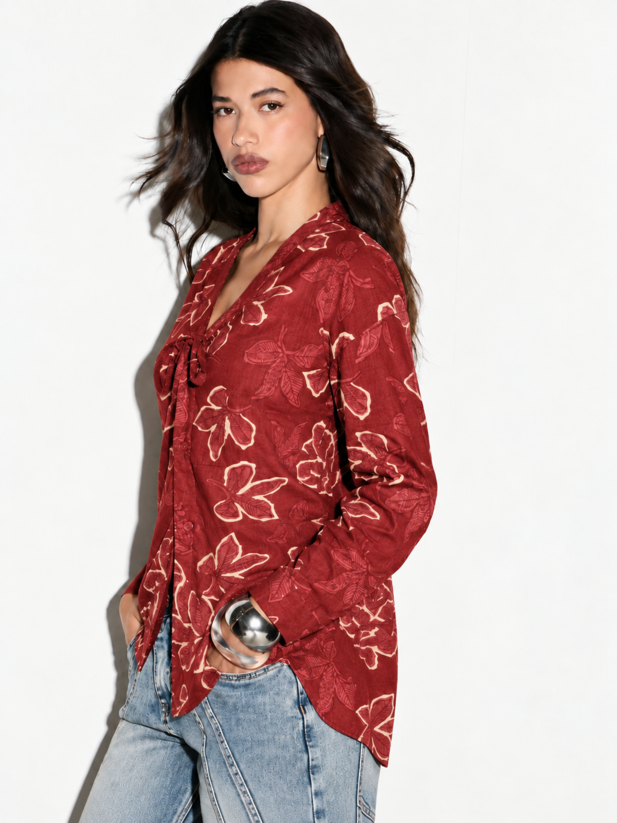 Leher Shirt in red