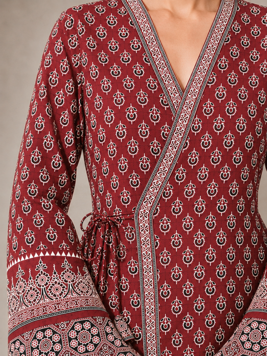 Heer Shortline Top in Crimson Red