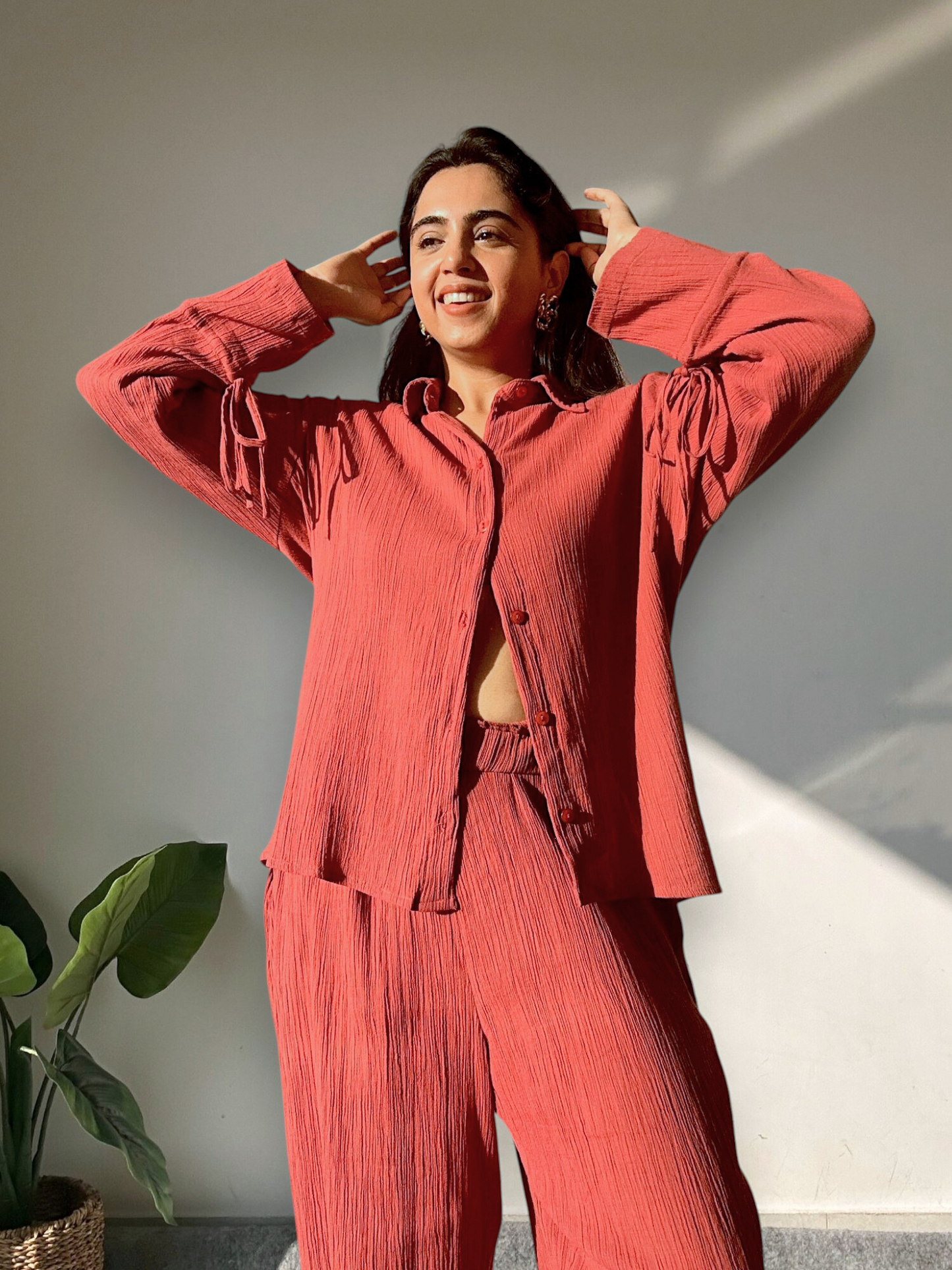 Rooh Shirt in Crimson