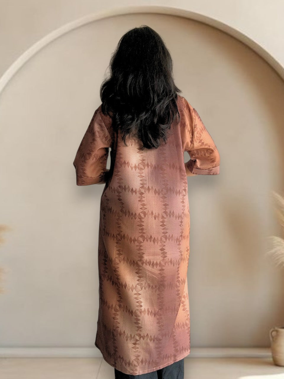 Nadia Kaftan Dress in Brown
