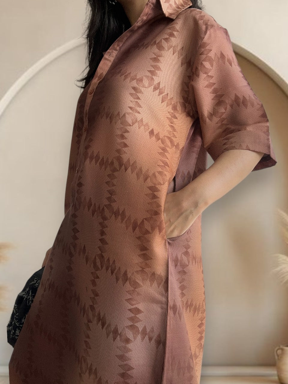 Nadia Kaftan Dress in Brown