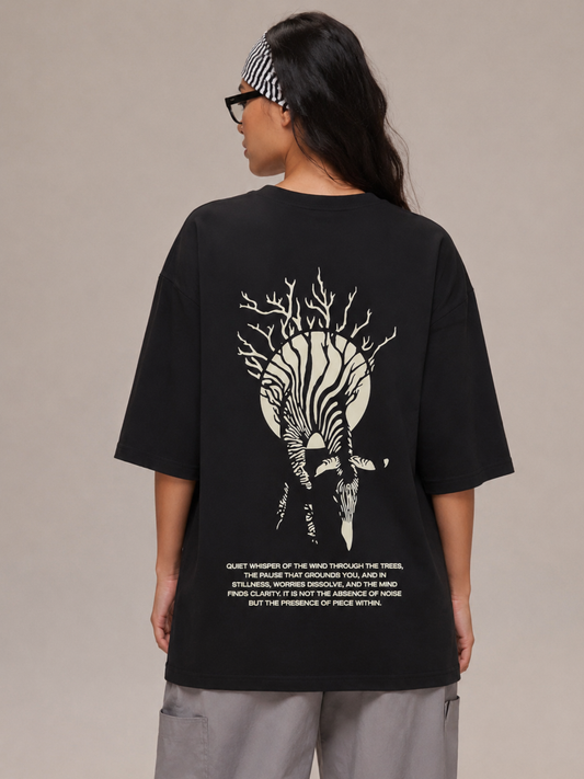 BLACK SERENITY OVERSIZED TSHIRT