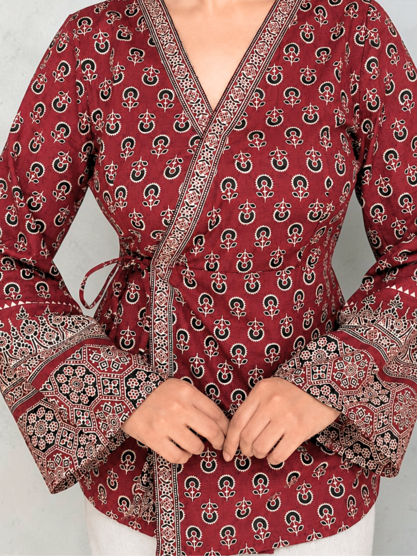 Heer Shortline Top in Crimson Red