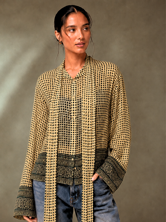 Lisa Sheer Tie-up Shirt