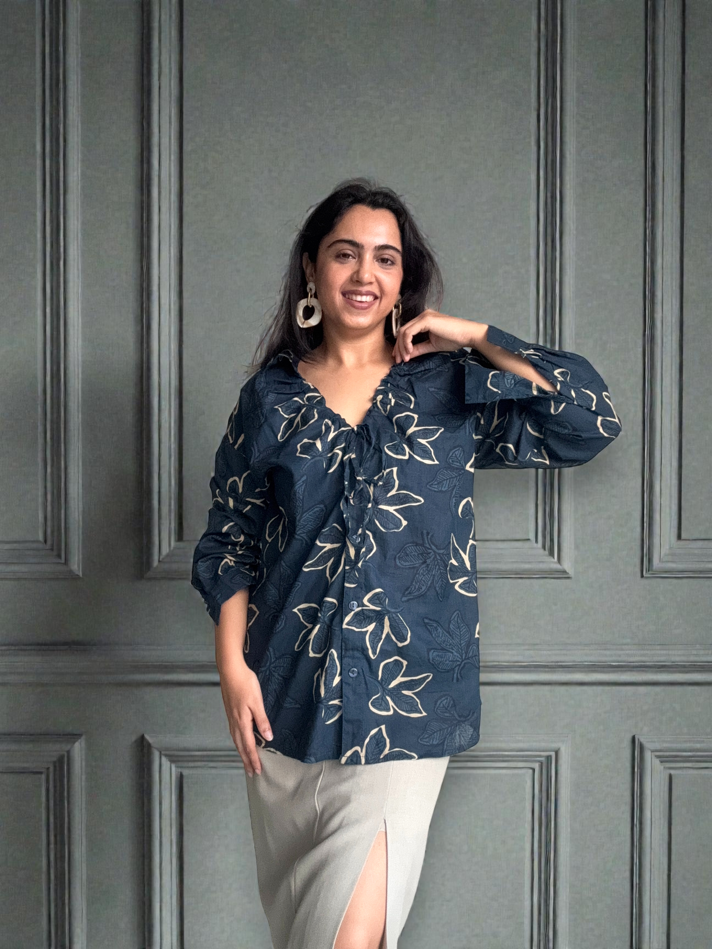 Leher Shirt in Blue