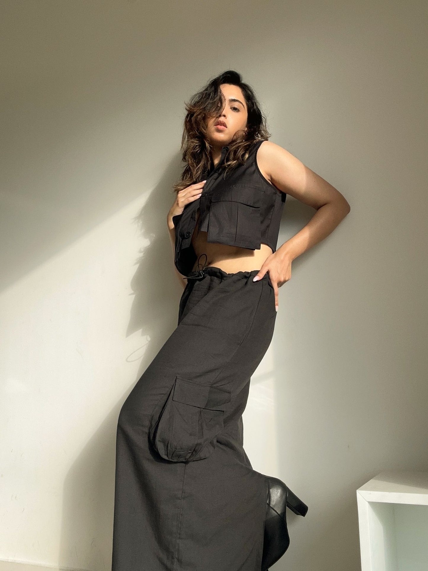 Dawn Cargo Skirt In Black