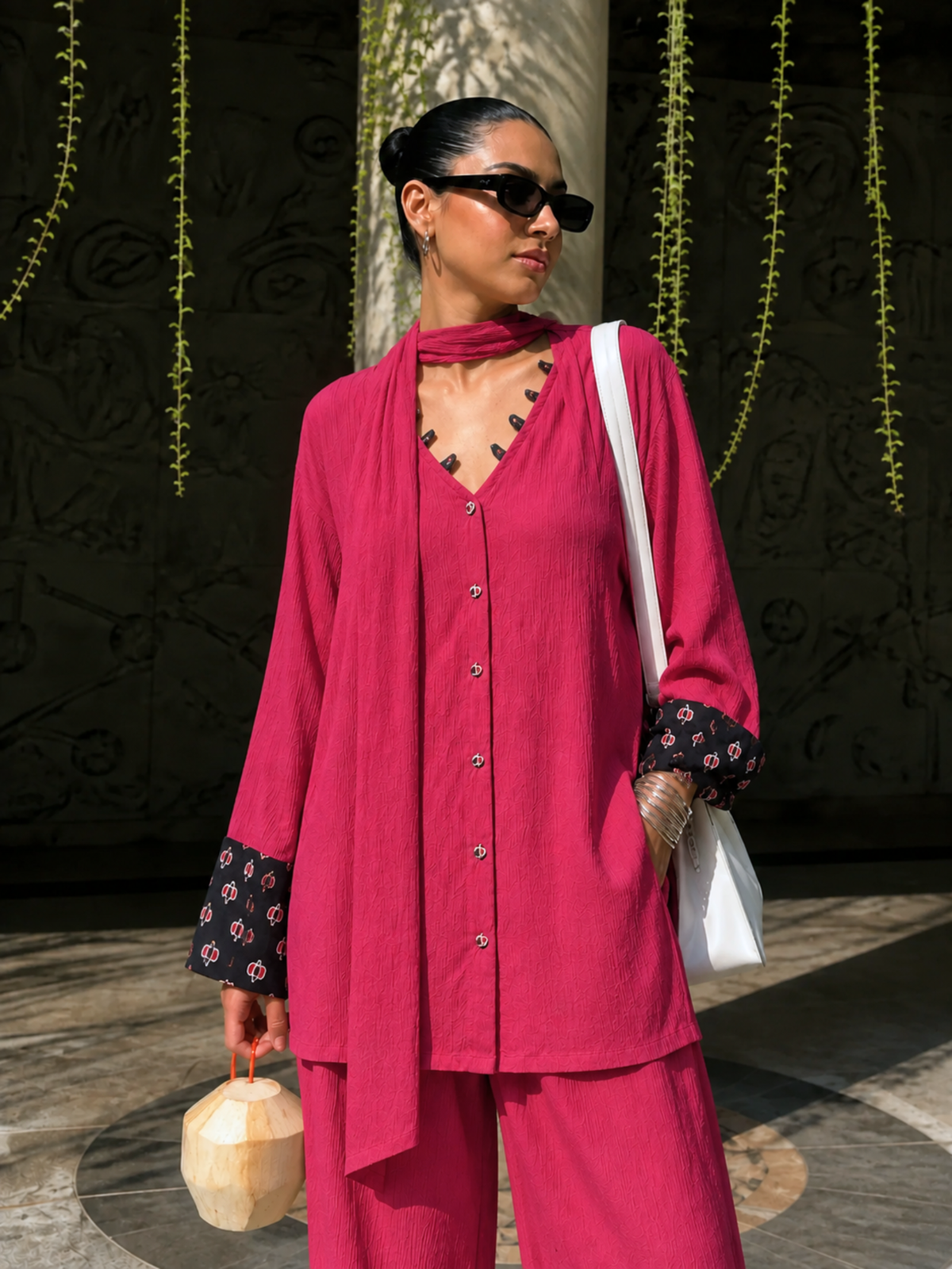 Dua Set in Hot Pink