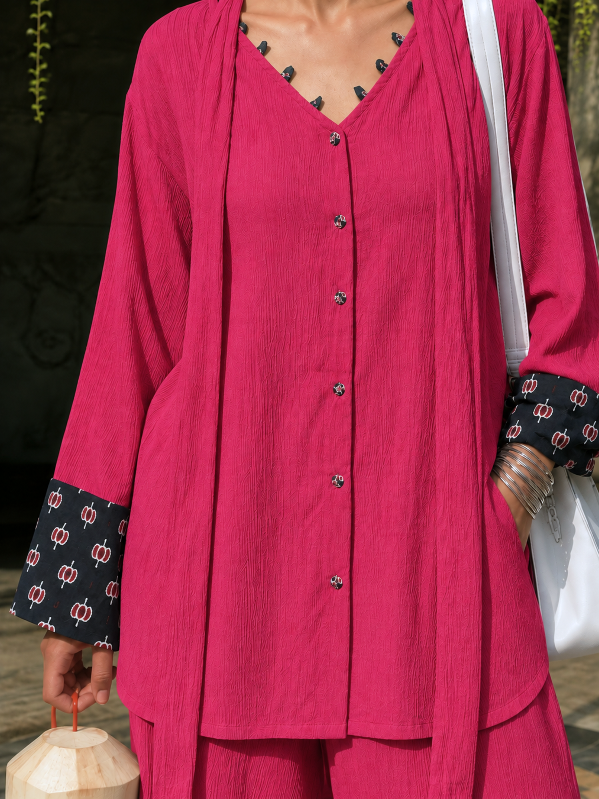 Dua Set in Hot Pink