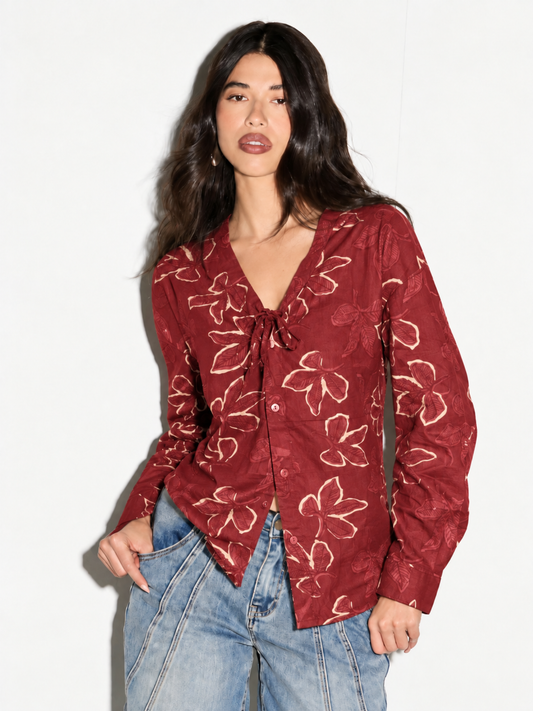 Leher Shirt in red