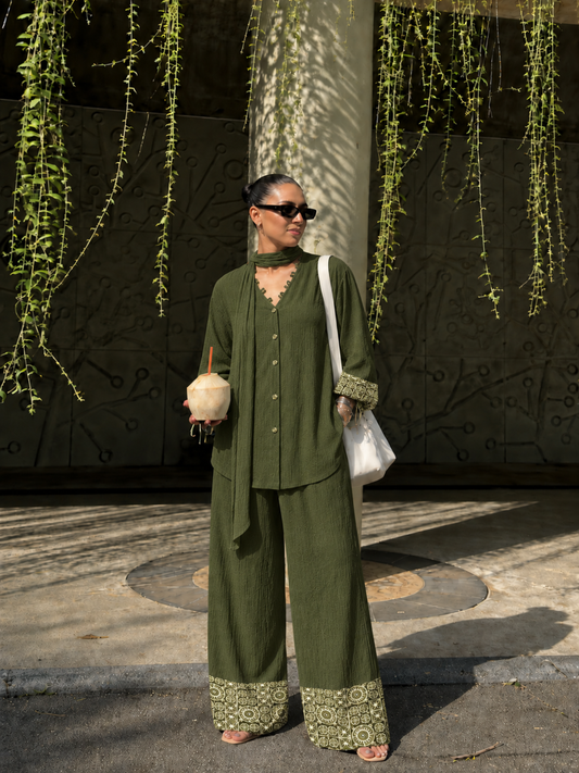 Dua Set in Olive