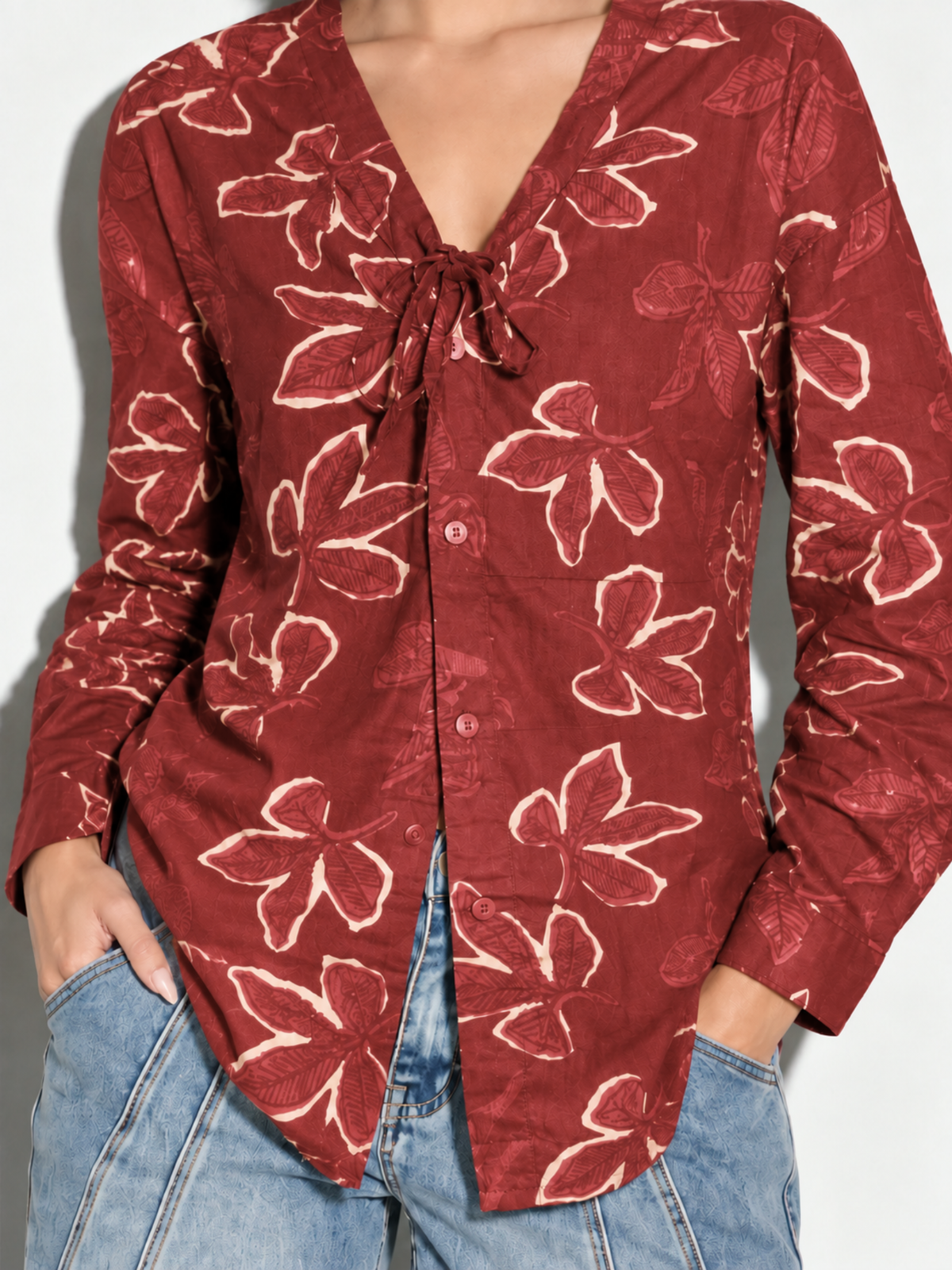 Leher Shirt in red