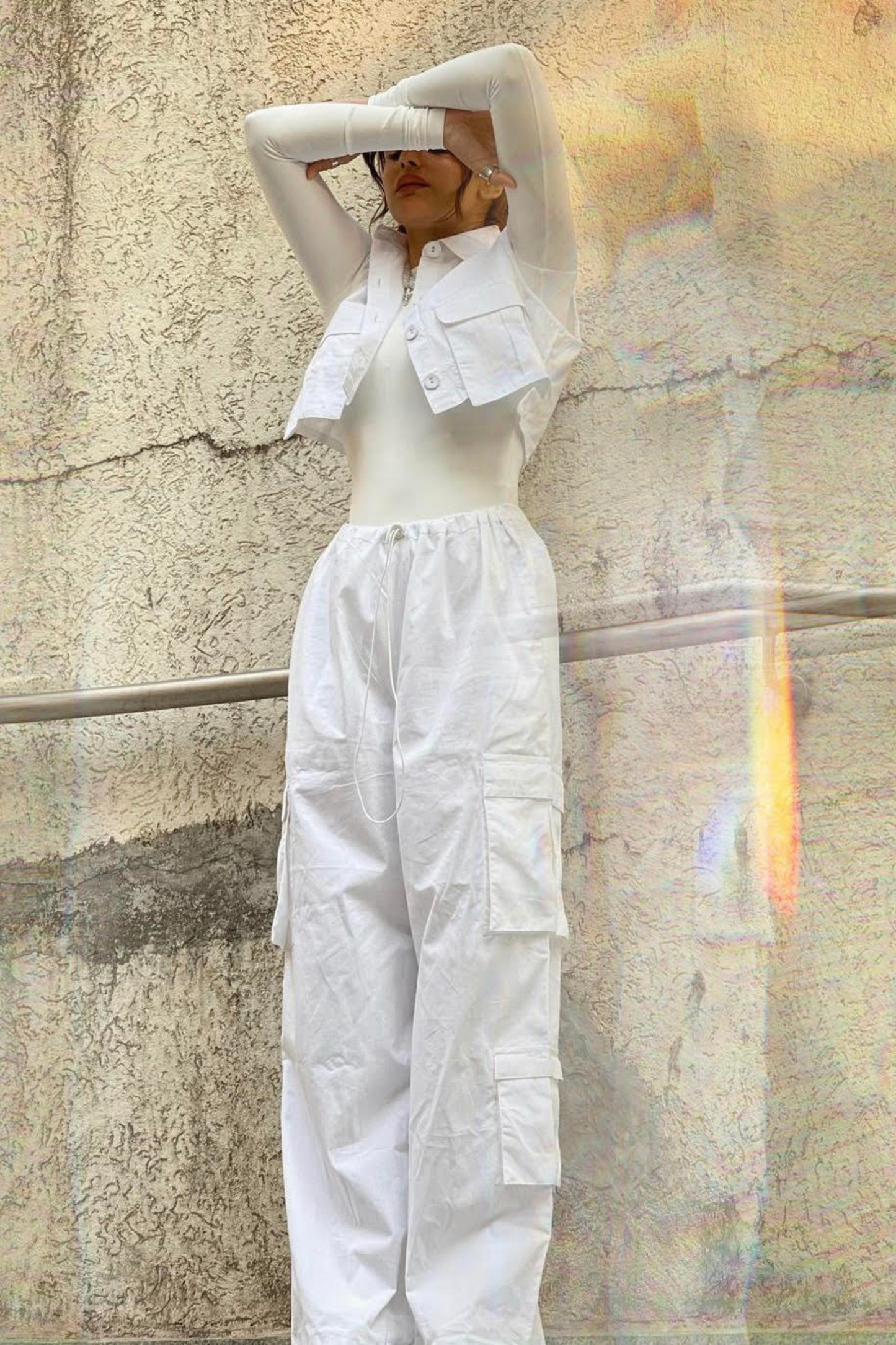 Nelle Top and Natte Pants in White