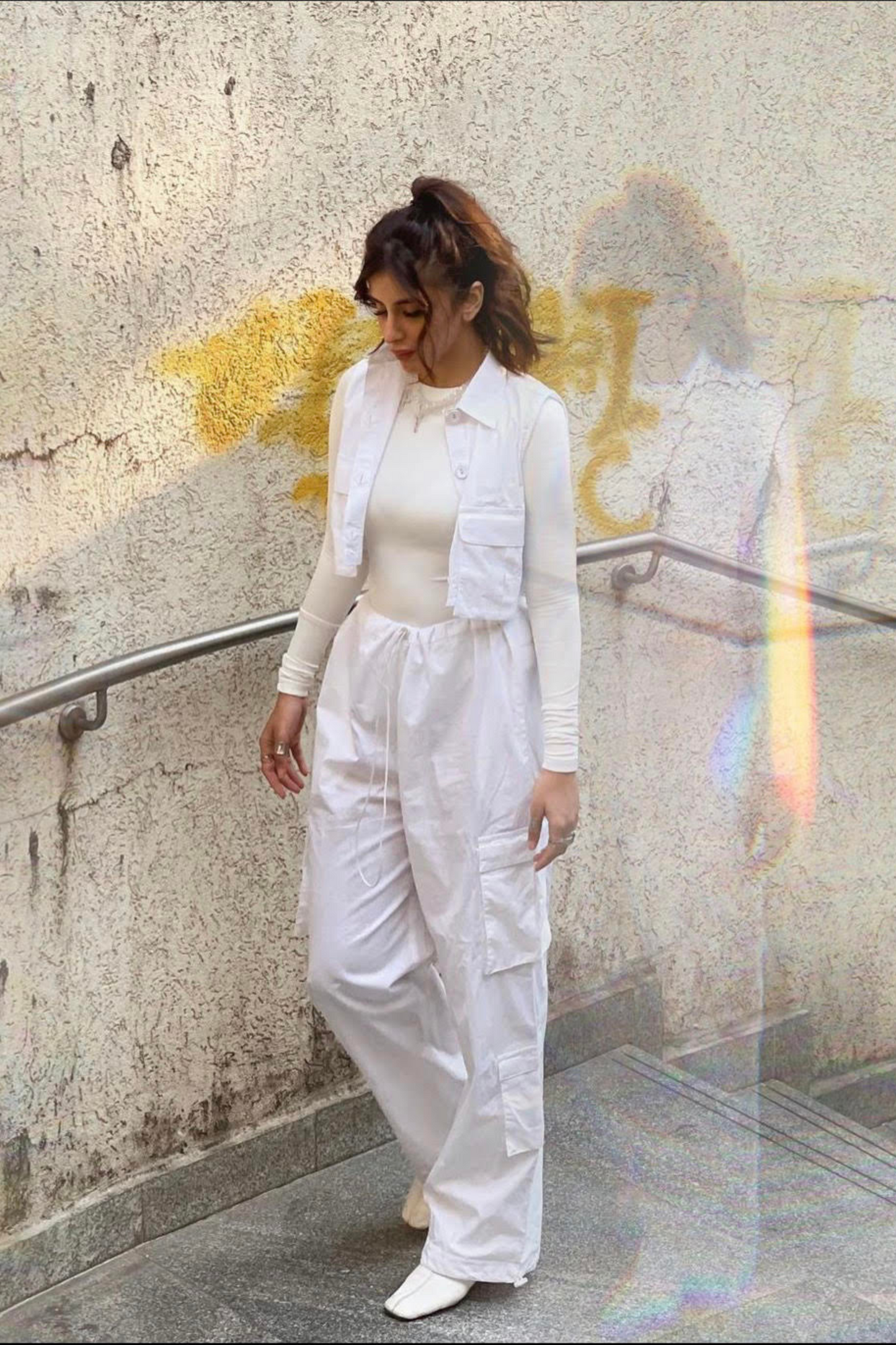 Nelle Top and Natte Pants in White