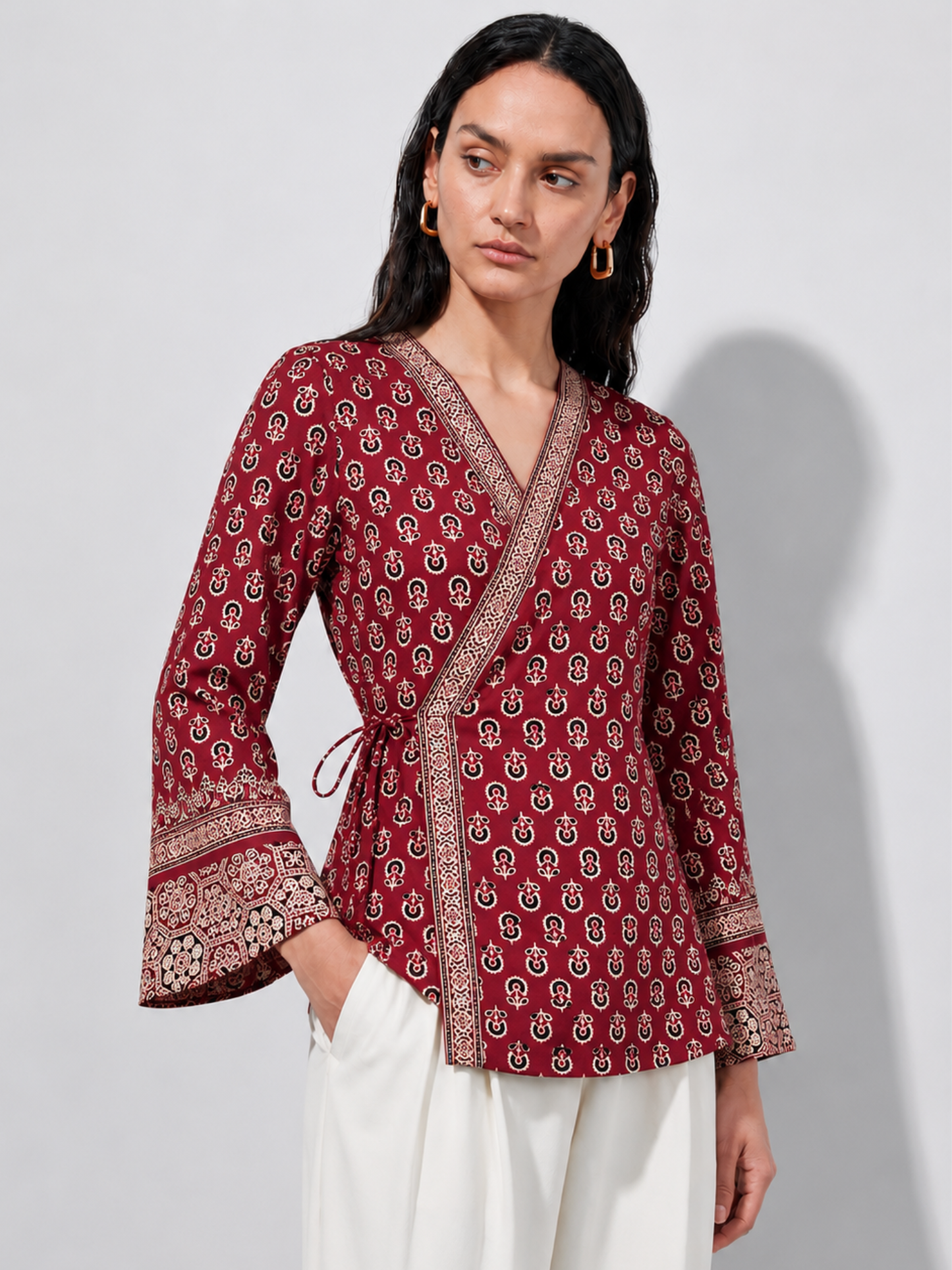 Heer Shortline Top in Crimson Red