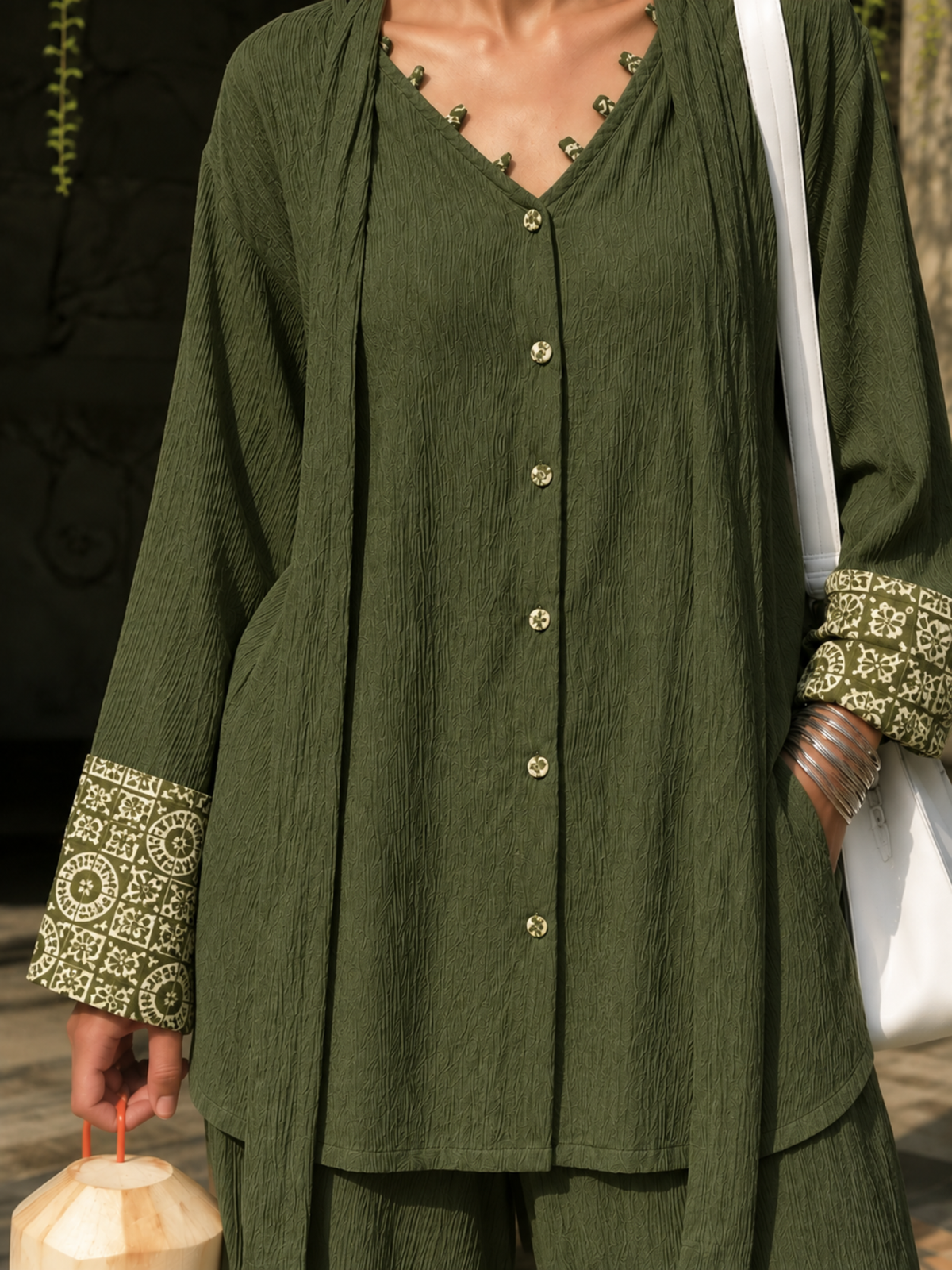 Dua Set in Olive