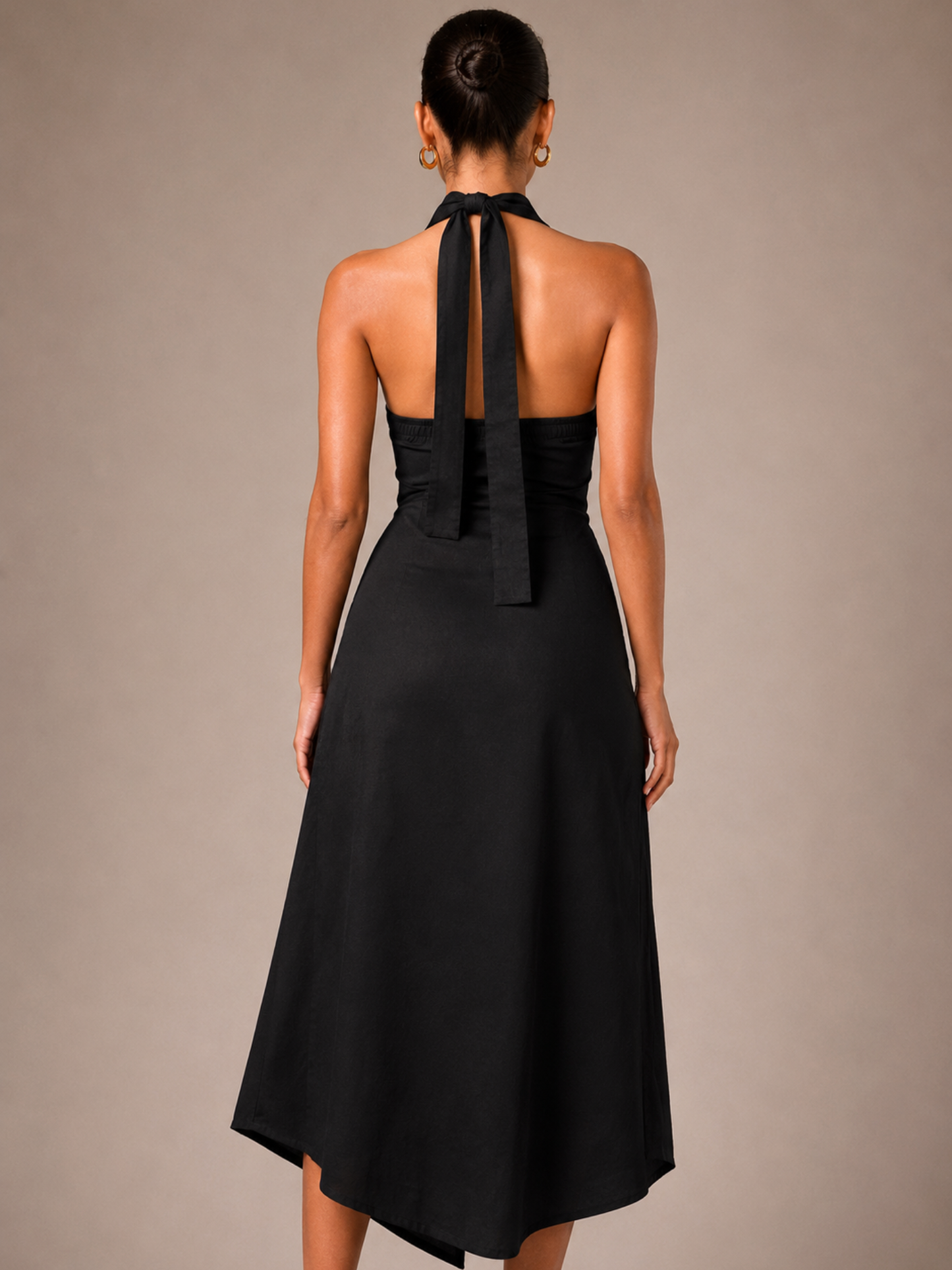 BELLA Button Dress in Black