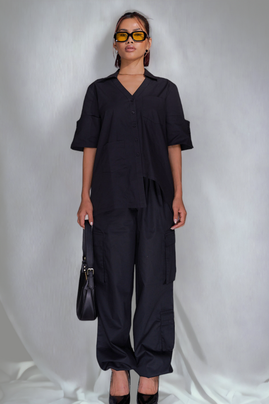 Ivy Shirt and Natte Pants in Black