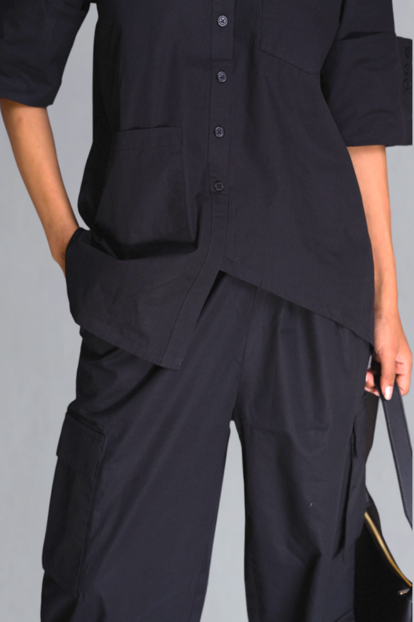 Ivy Shirt and Natte Pants in Black