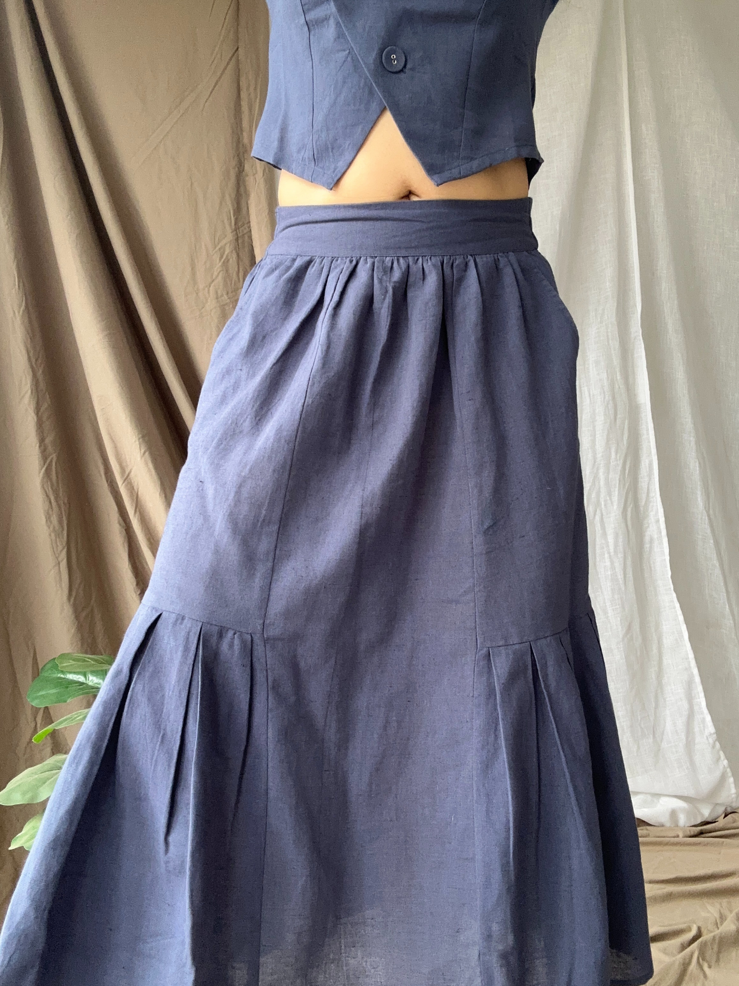 CHLOE Top and Skirt set in Blue