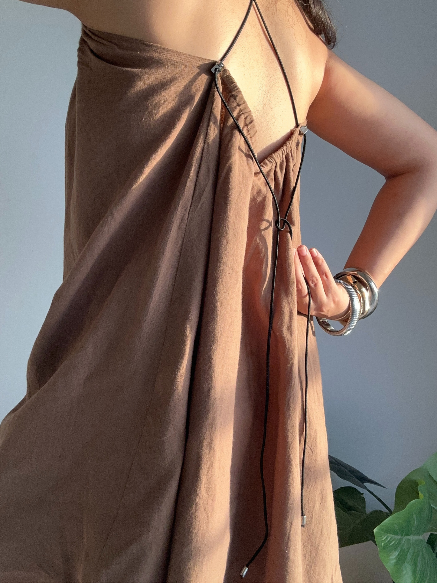 LILY A-line Dress in Caramel