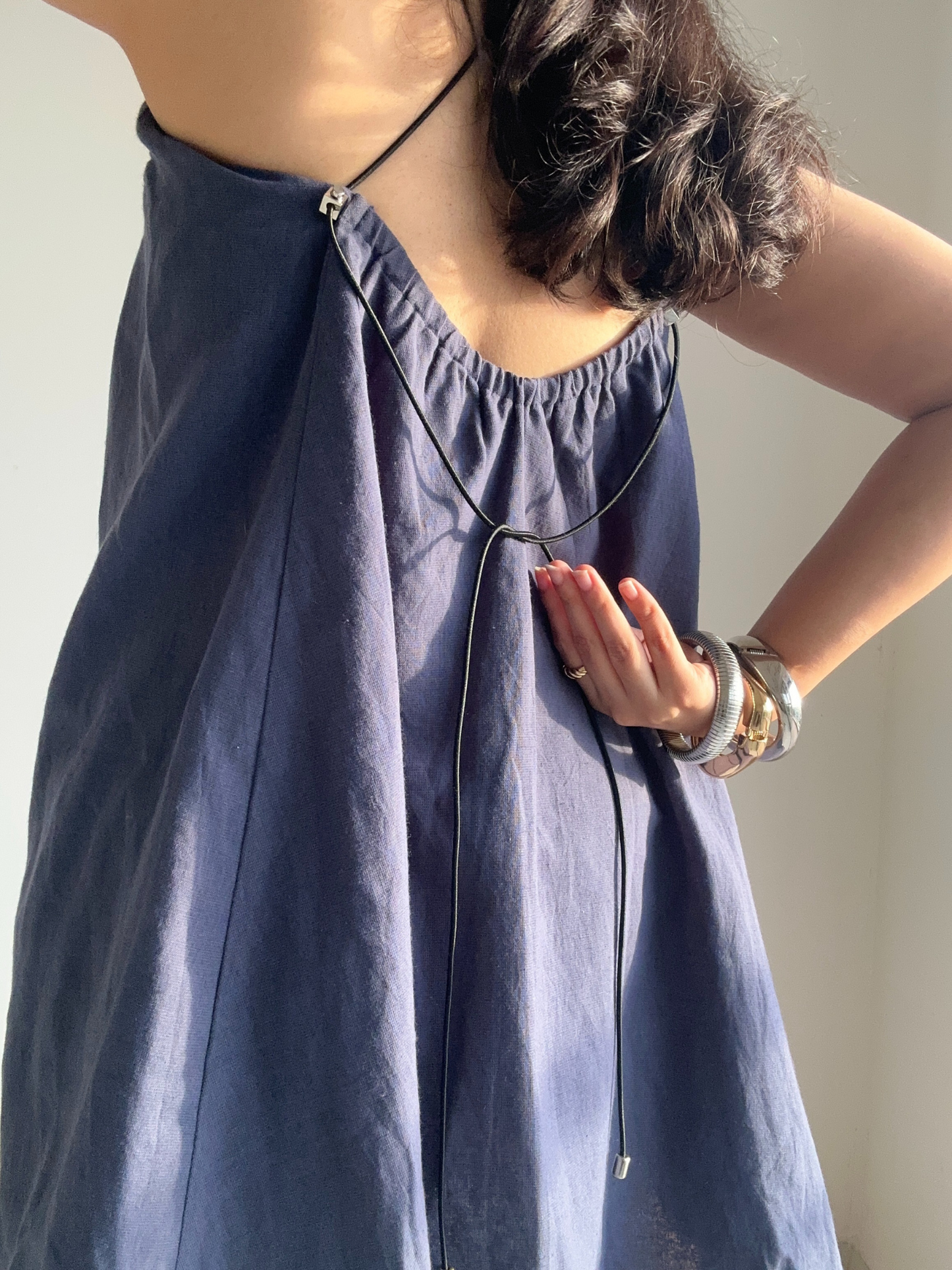 LILY A-line Dress in Blue