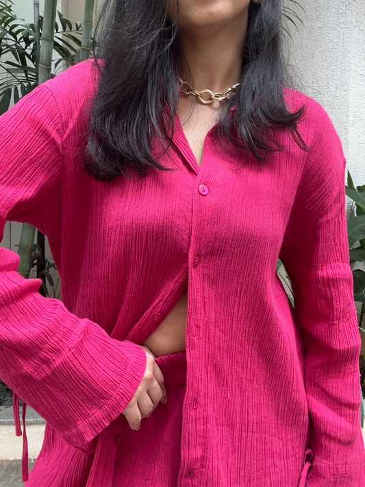 Rooh Shirt in Hot Pink