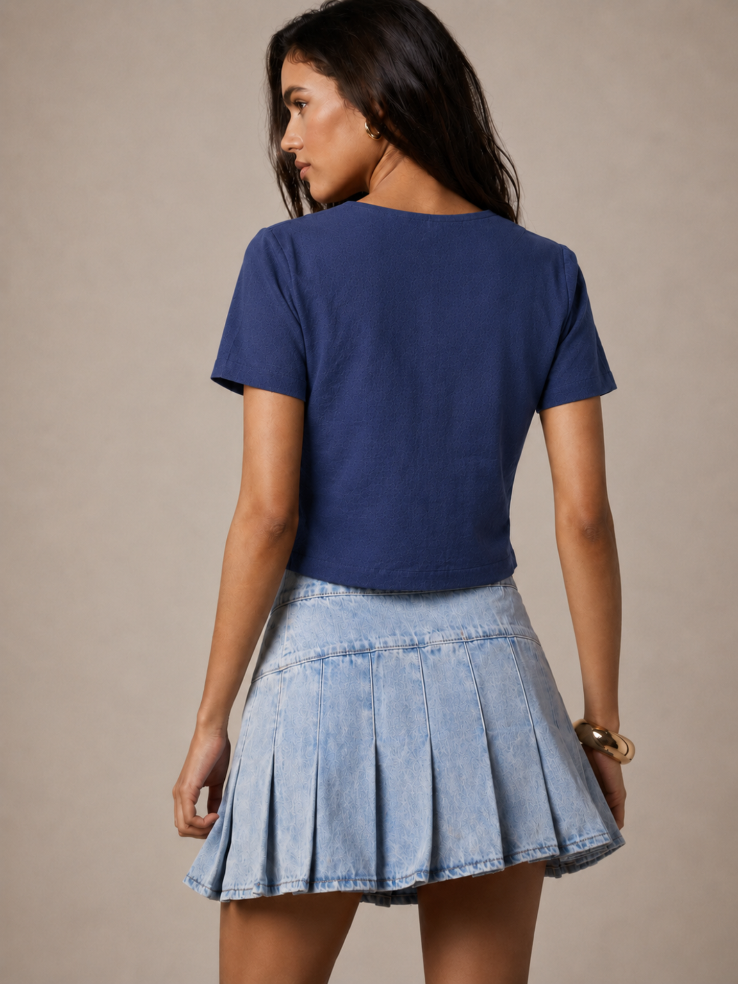 CHLOE linen top in Blue