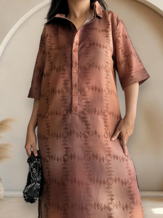 Nadia Kaftan Dress in Brown