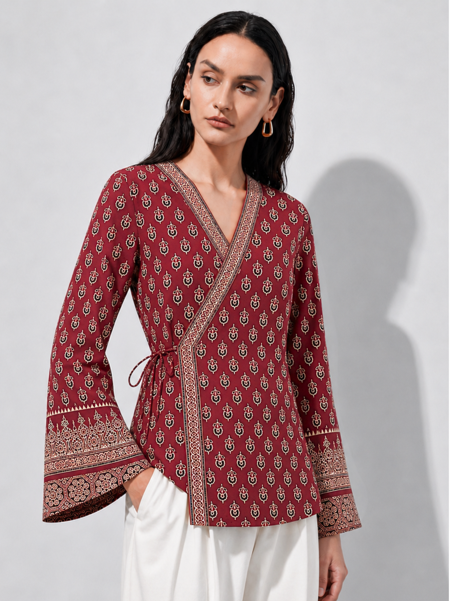 Heer Shortline Top in Crimson Red