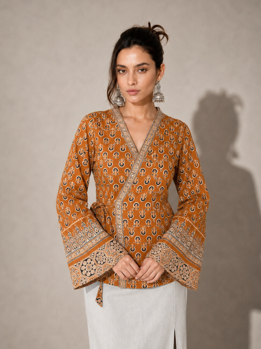 Heer Shortline Top in Mustard Yellow