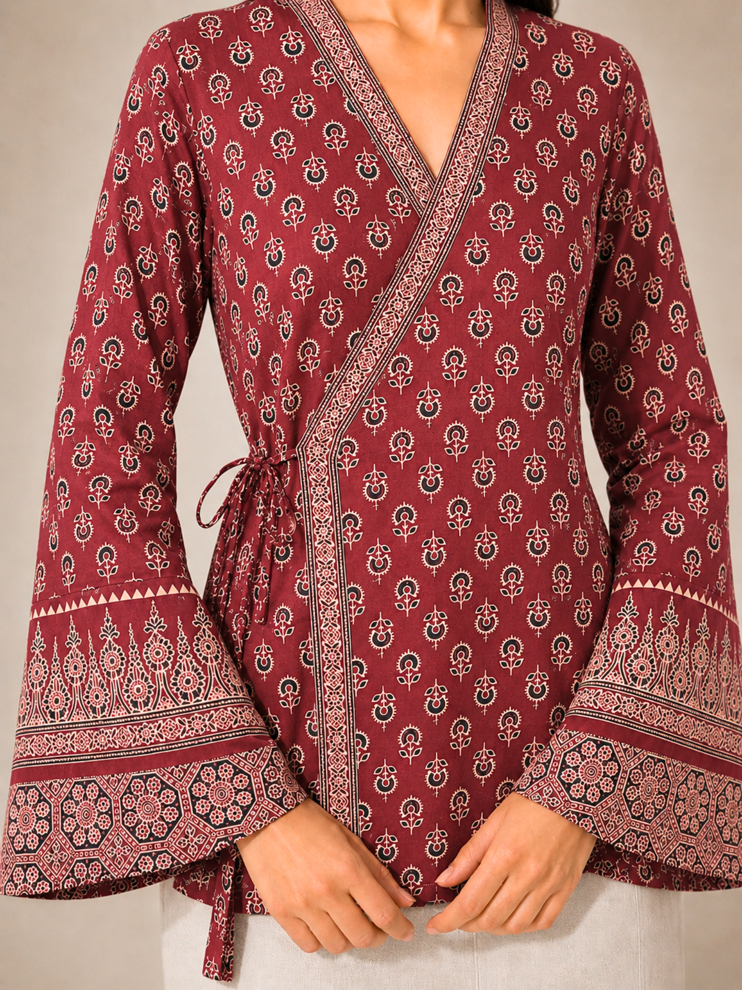 Heer Shortline Top in Crimson Red