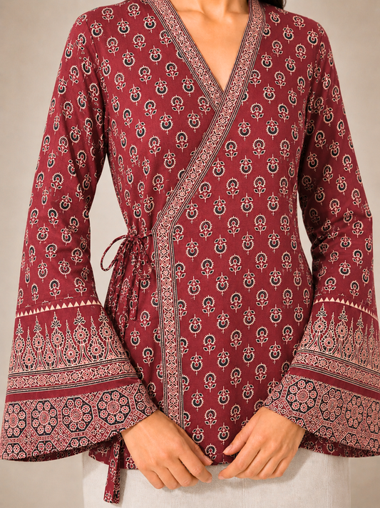 Heer Shortline Top in Crimson Red