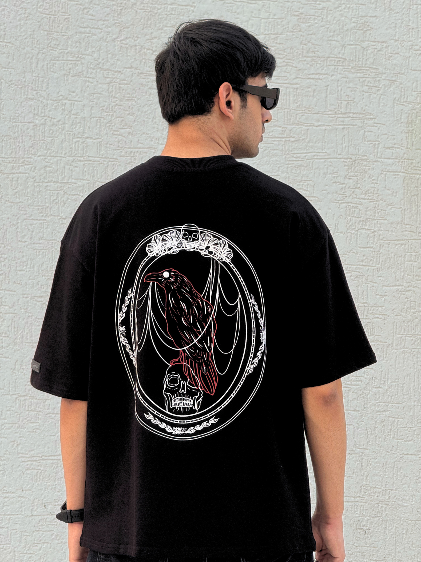 Black Death Whispers Oversized Tshirt