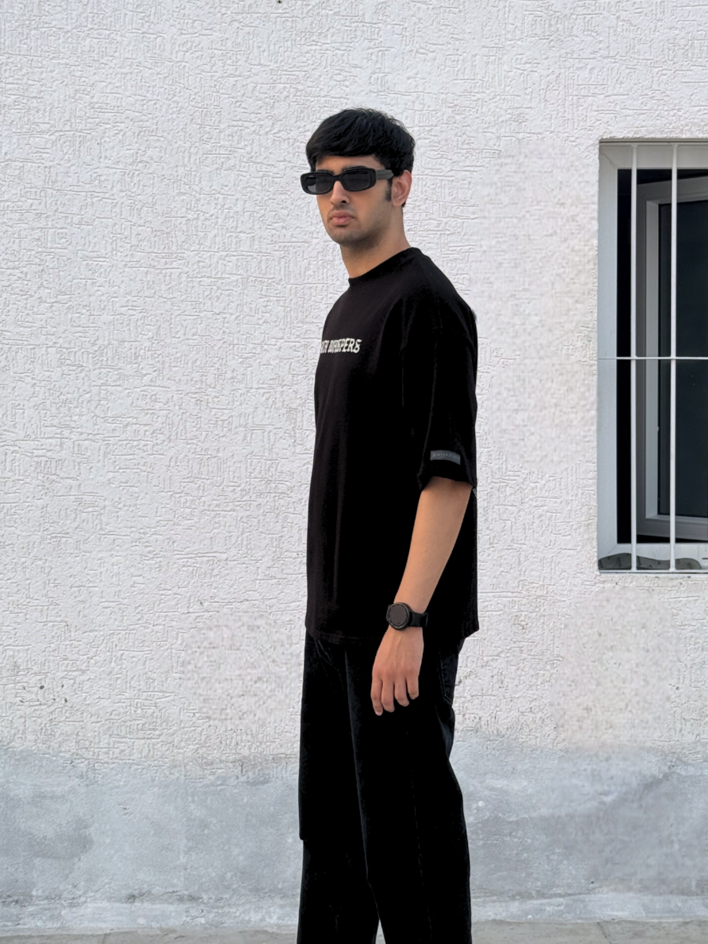 Black Death Whispers Oversized Tshirt