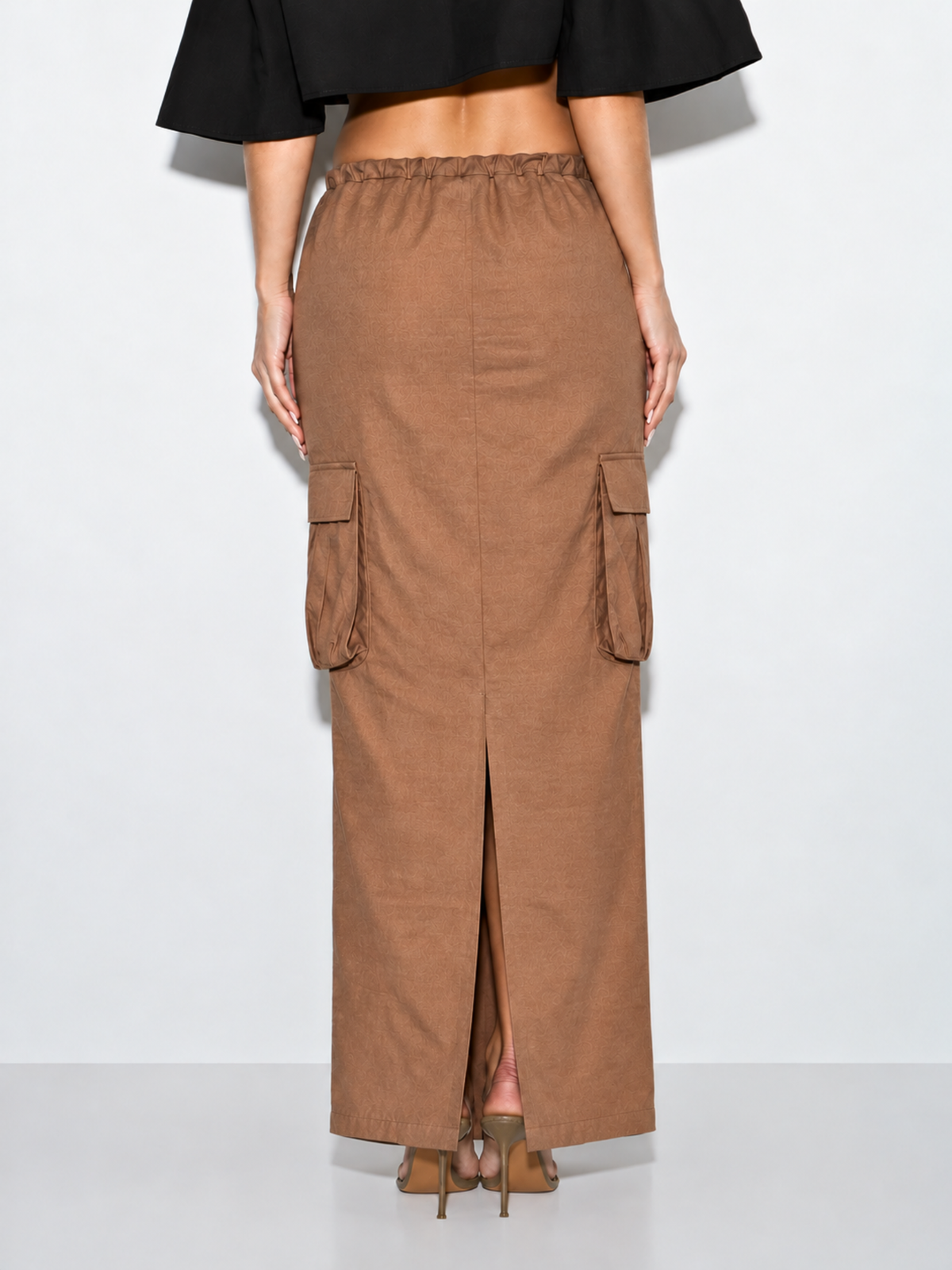 Dawn Sand Maxi Cargo Skirt for Women