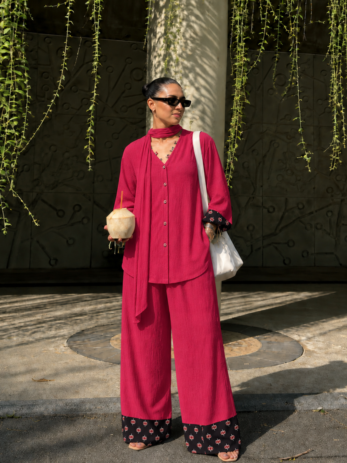 Dua Set in Hot Pink