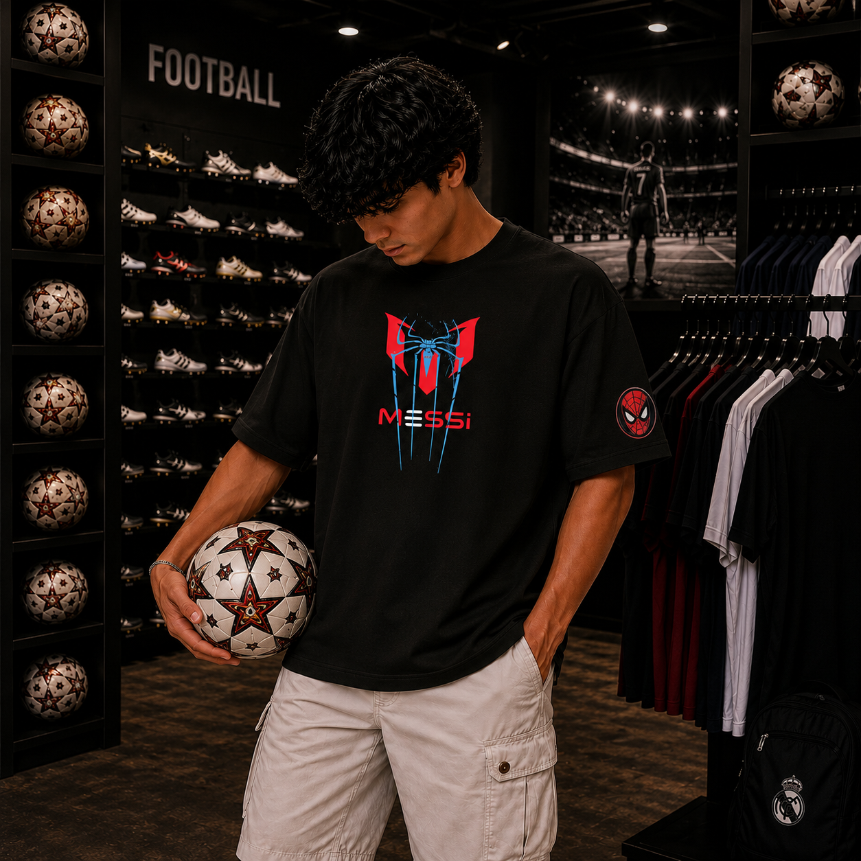 SPIDER STRIKE: MESSI EDITION OVERSIZED TEE