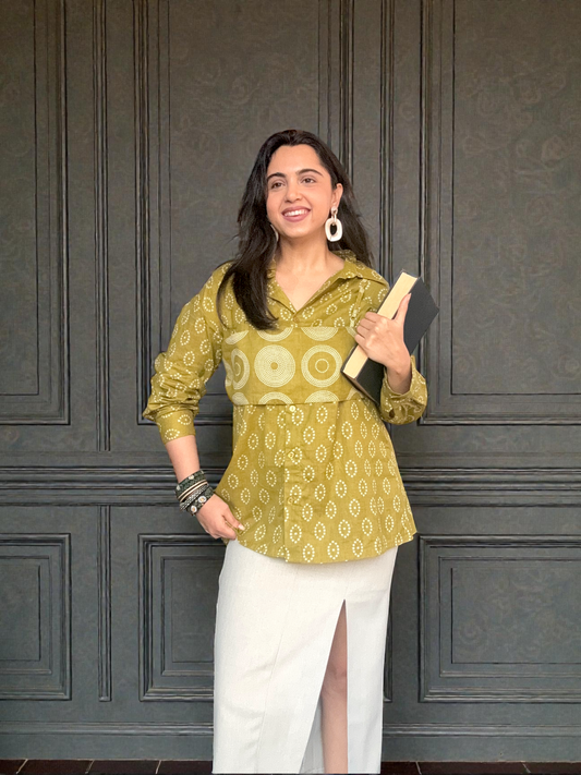 Roohani Shirt in Sage Green