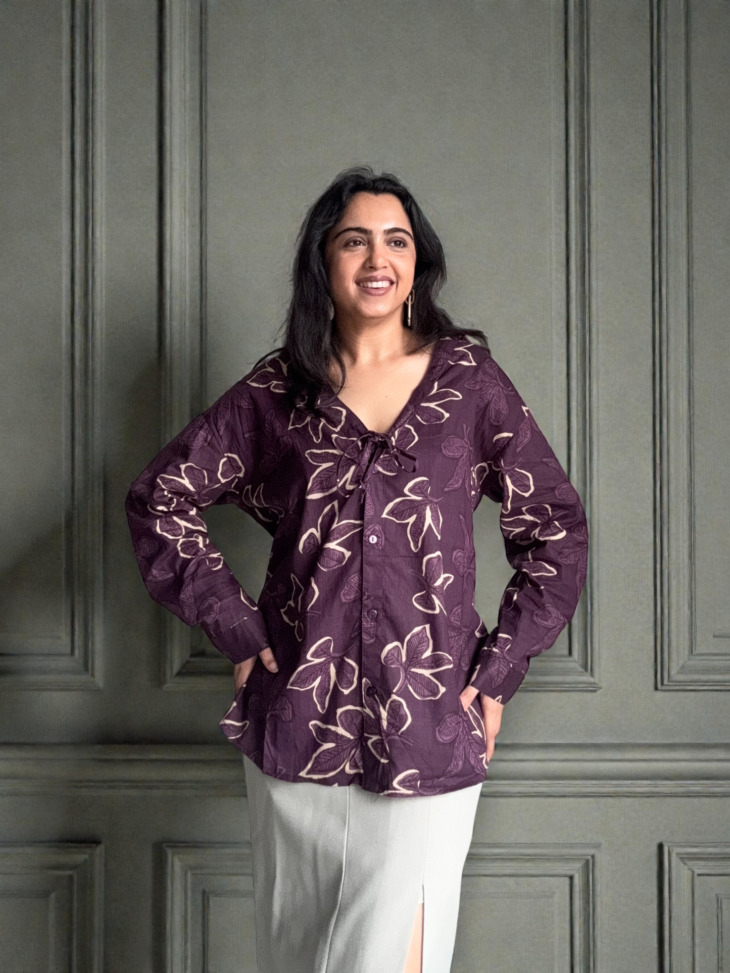 Leher Shirt in Mauve