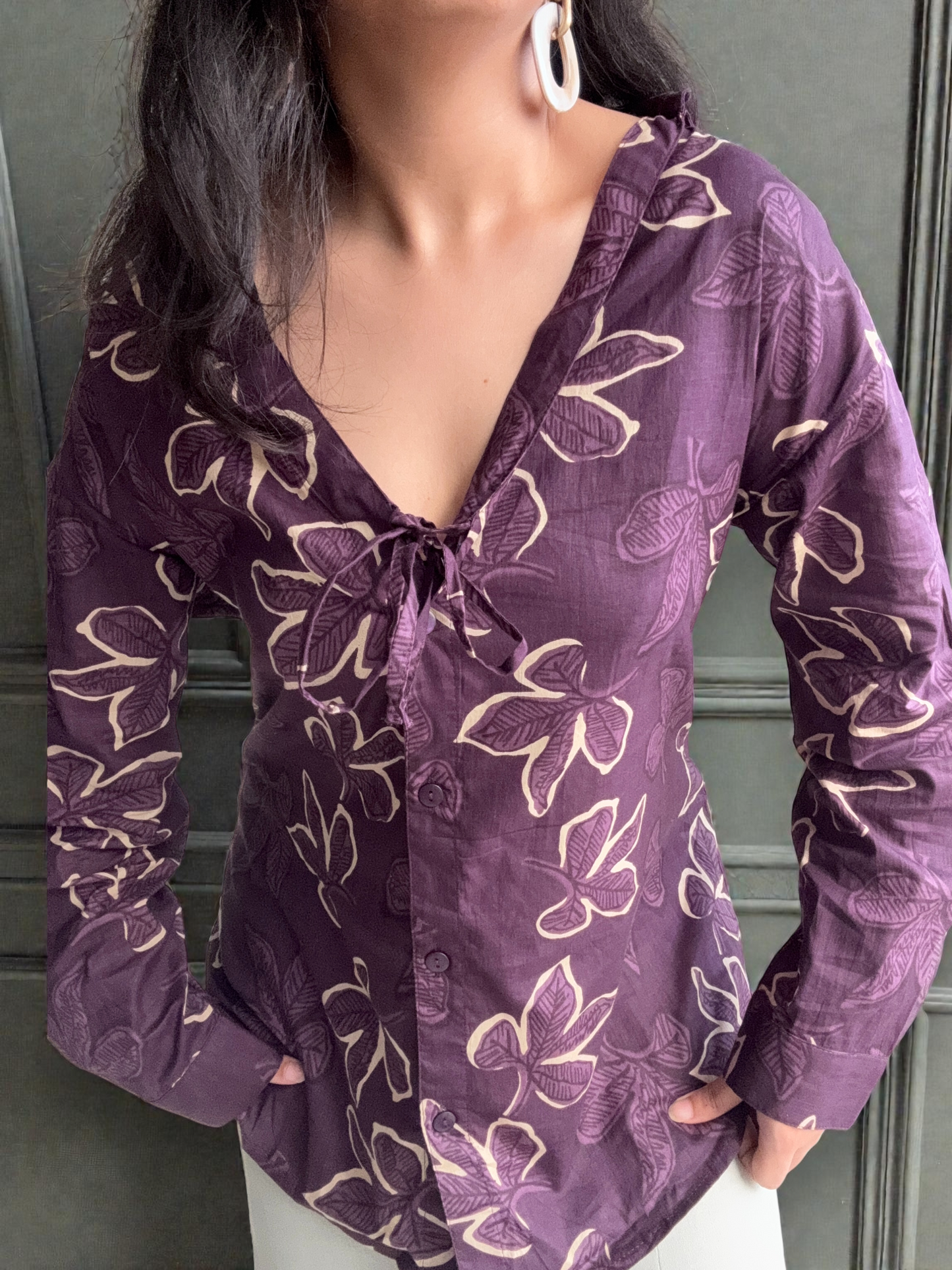 Leher Shirt in Mauve