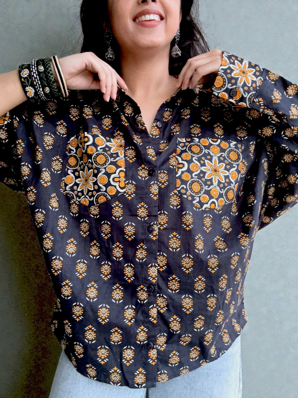 Ada Shirt in Midnight Blue