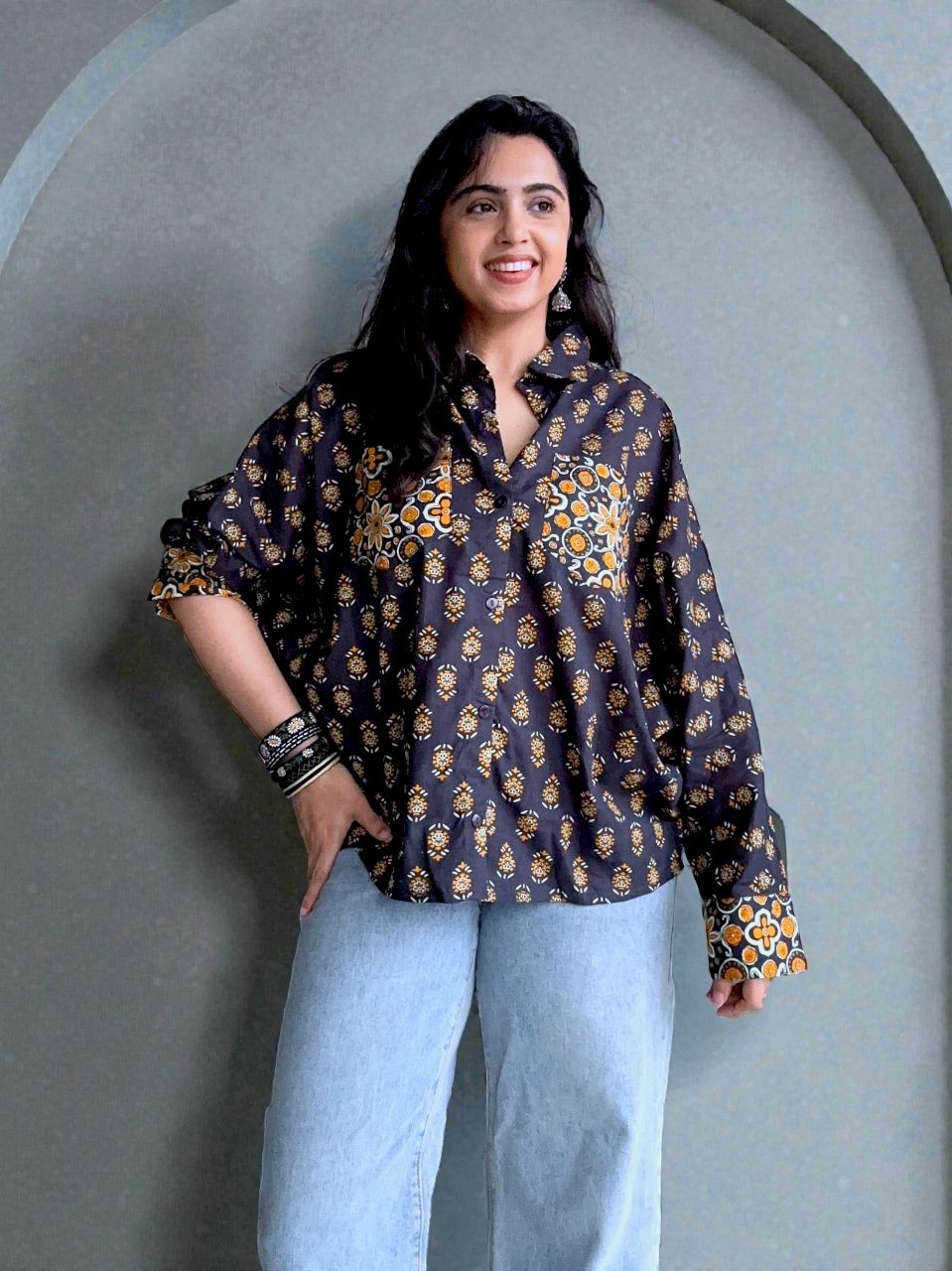 Ada Shirt in Midnight Blue