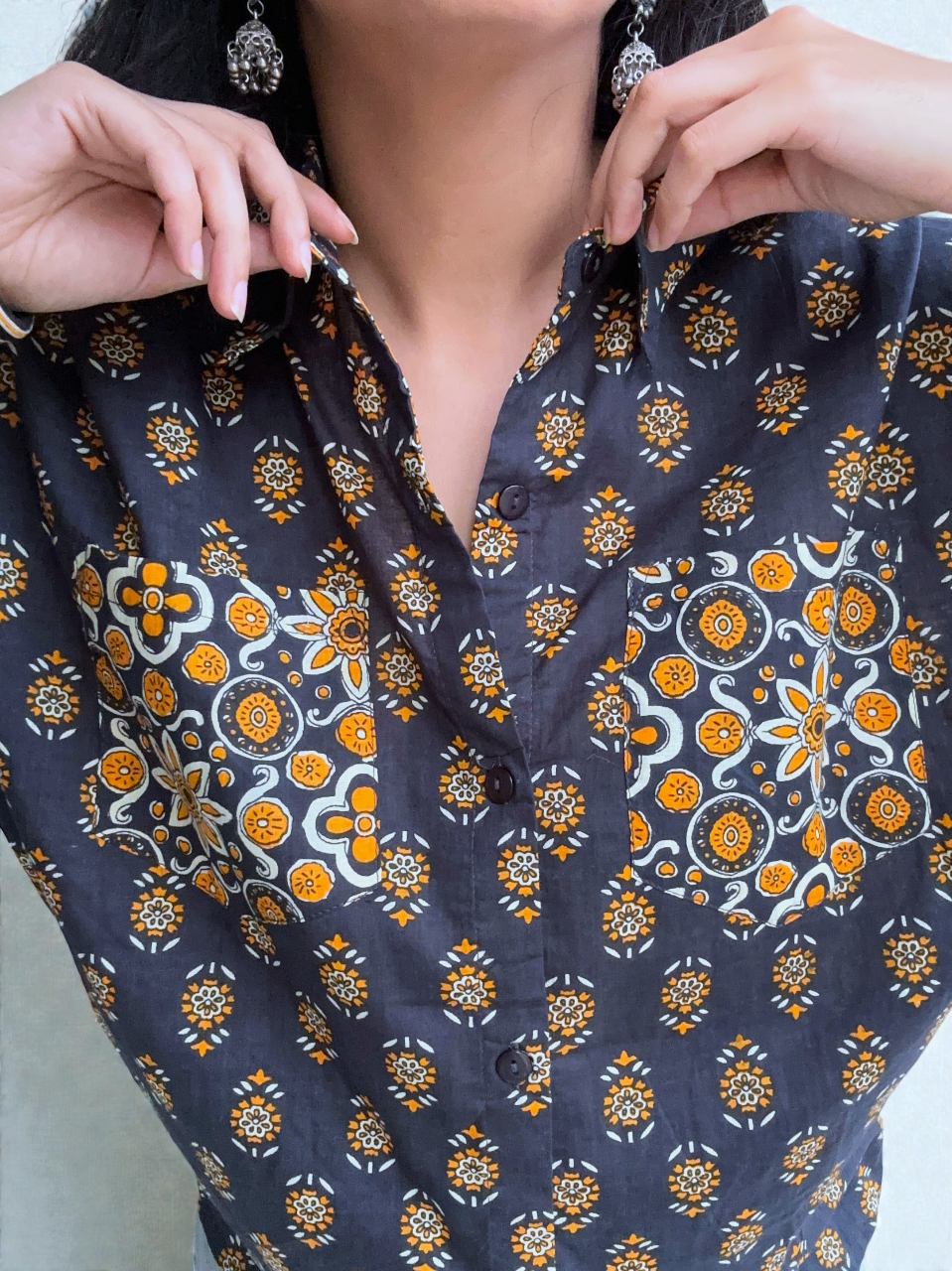 Ada Shirt in Midnight Blue