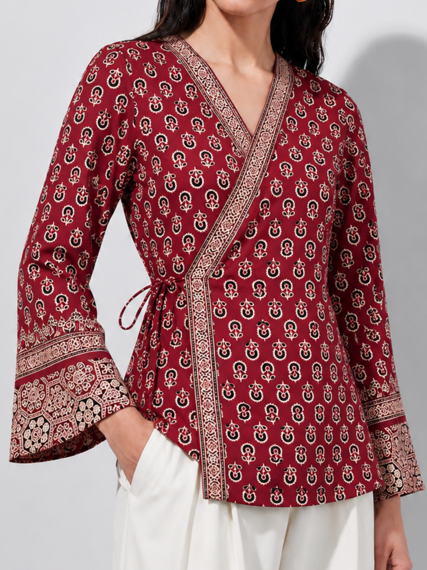 Heer Shortline Top in Crimson Red