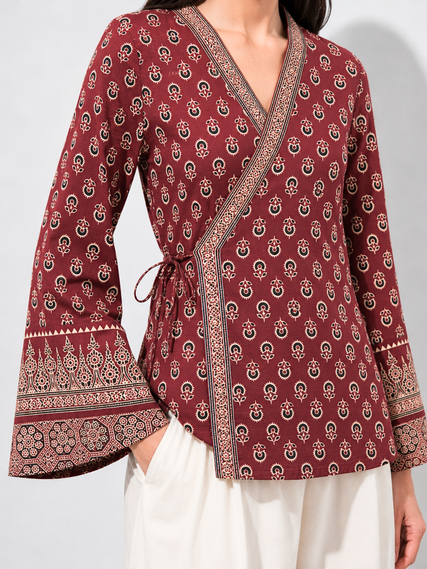 Heer Shortline Top in Crimson Red