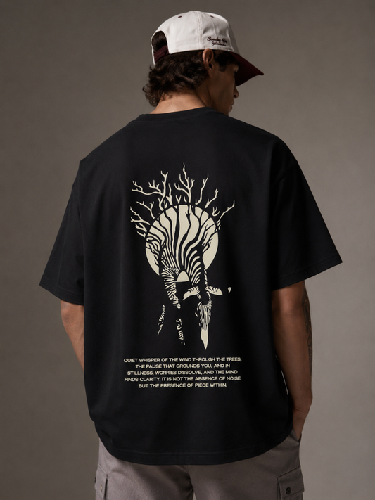 BLACK SERENITY OVERSIZED TSHIRT