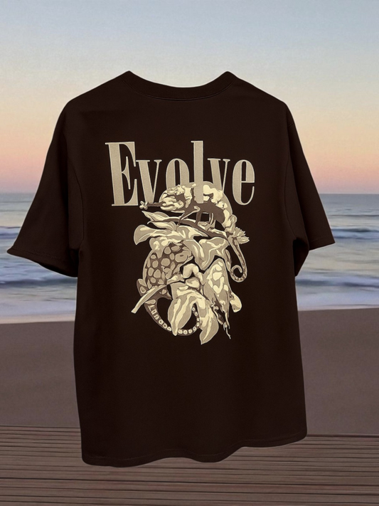 Brown Evolve Oversized Tshirt