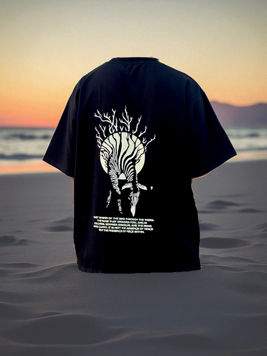 BLACK SERENITY OVERSIZED TSHIRT