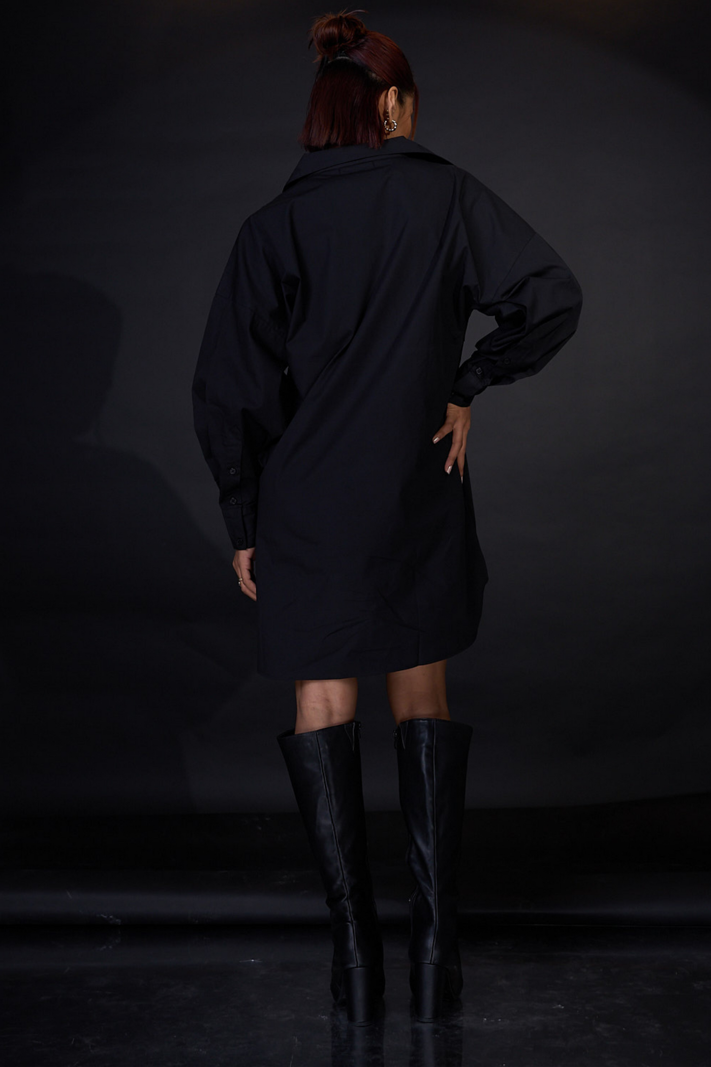 Sage Oversized Black Shirt